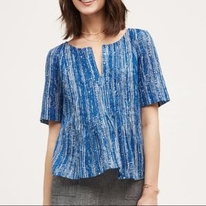 Anthropologie Maeve Orchid Island Top Blue